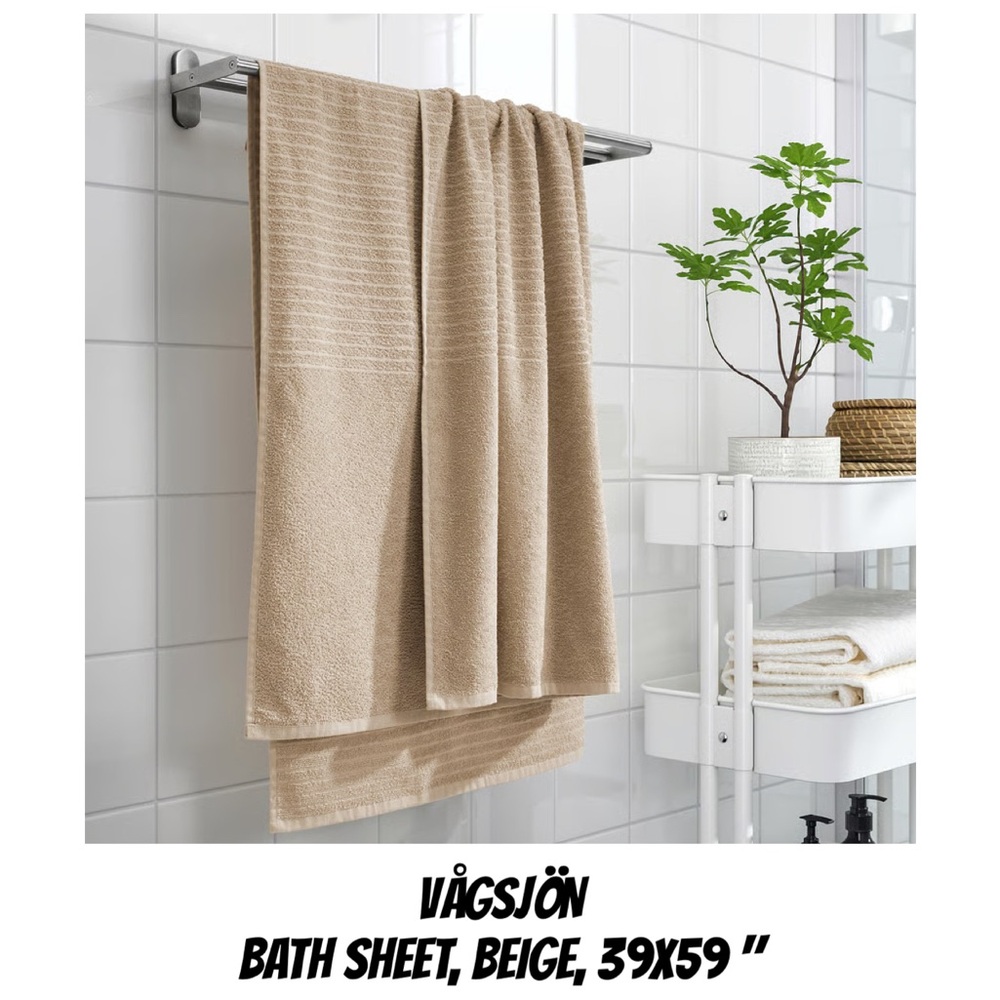 Beige Bath Sheet - Absorbent Towel